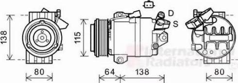 Van Wezel 4300K565 - Компресор, климатизация vvparts.bg