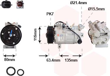 Van Wezel 4300K630 - Компресор, климатизация vvparts.bg