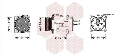 Van Wezel 4300K038 - Компресор, климатизация vvparts.bg