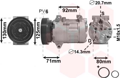 Van Wezel 4300K103 - Компресор, климатизация vvparts.bg