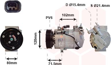 Van Wezel 4300K393 - Компресор, климатизация vvparts.bg