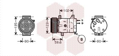 Van Wezel 4300K345 - Компресор, климатизация vvparts.bg