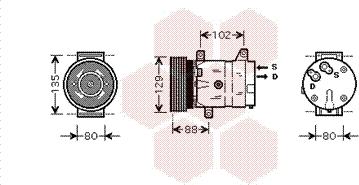 Van Wezel 4300K367 - Компресор, климатизация vvparts.bg