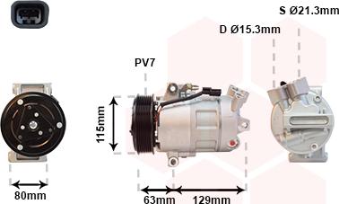 Van Wezel 4300K384 - Компресор, климатизация vvparts.bg