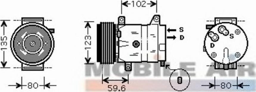 Van Wezel 4300K385 - Компресор, климатизация vvparts.bg