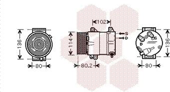 Van Wezel 4300K381 - Компресор, климатизация vvparts.bg