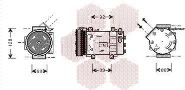 Van Wezel 4300K255 - Компресор, климатизация vvparts.bg