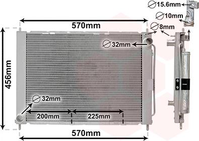 Van Wezel 4300M499 - Радиатор, охлаждане на двигателя vvparts.bg