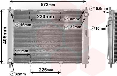 Van Wezel 4300M405 - Радиатор, охлаждане на двигателя vvparts.bg