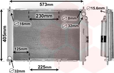 Van Wezel 4300M500 - Радиатор, охлаждане на двигателя vvparts.bg