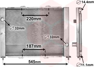 Van Wezel 4300M388 - Радиатор, охлаждане на двигателя vvparts.bg