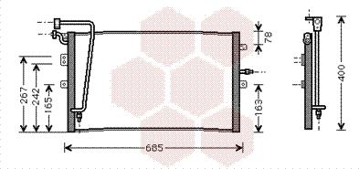 Van Wezel 47005039 - Кондензатор, климатизация vvparts.bg