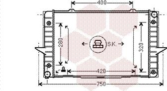 Van Wezel 59002093 - Радиатор, охлаждане на двигателя vvparts.bg