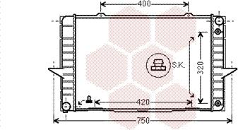 Van Wezel 59002092 - Радиатор, охлаждане на двигателя vvparts.bg