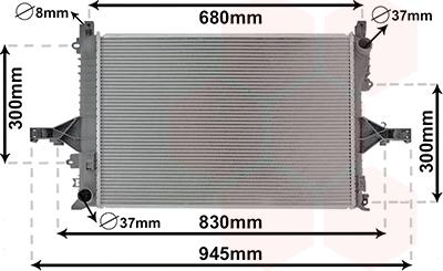 Van Wezel 59002114 - Радиатор, охлаждане на двигателя vvparts.bg