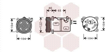 Van Wezel 5900K095 - Компресор, климатизация vvparts.bg