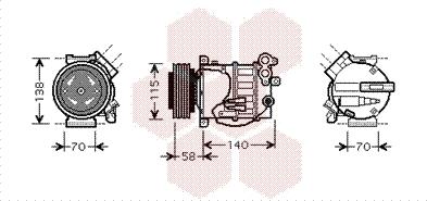 Van Wezel 5900K144 - Компресор, климатизация vvparts.bg