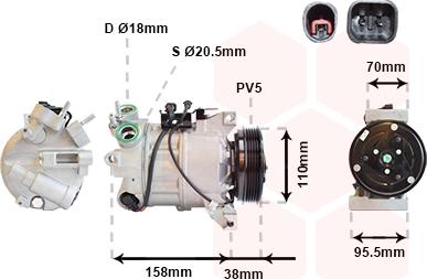 Van Wezel 5900K143 - Компресор, климатизация vvparts.bg