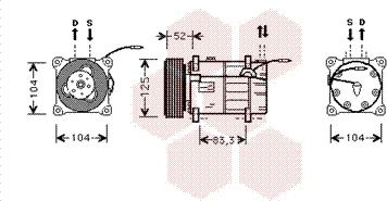 Van Wezel 5900K122 - Компресор, климатизация vvparts.bg