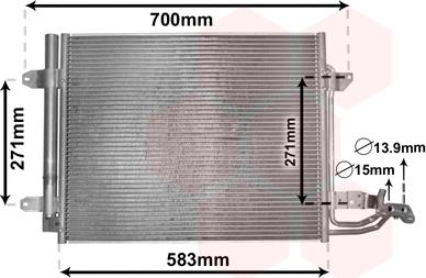 Van Wezel 58005211 - Кондензатор, климатизация vvparts.bg