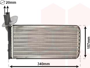 Van Wezel 58006097 - Топлообменник, отопление на вътрешното пространство vvparts.bg