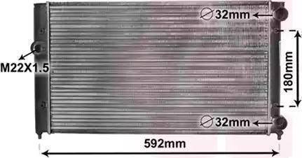 Ava Quality Cooling VWA2099 - Радиатор, охлаждане на двигателя vvparts.bg