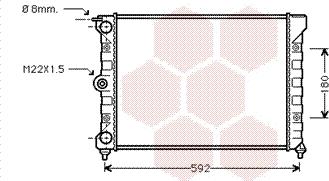 Van Wezel 58002011 - Радиатор, охлаждане на двигателя vvparts.bg