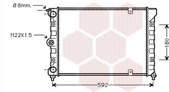 Van Wezel 58002084 - Радиатор, охлаждане на двигателя vvparts.bg