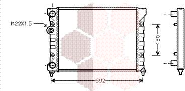 Van Wezel 58002029 - Радиатор, охлаждане на двигателя vvparts.bg