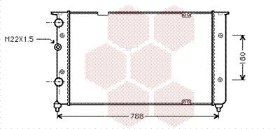 Van Wezel 58002103 - Радиатор, охлаждане на двигателя vvparts.bg