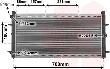 Van Wezel 58002114 - Радиатор, охлаждане на двигателя vvparts.bg