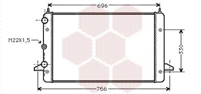 Van Wezel 58002135 - Радиатор, охлаждане на двигателя vvparts.bg