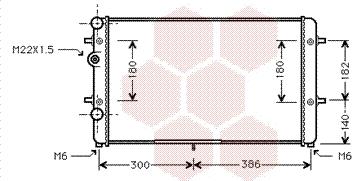 Van Wezel 58002179 - Радиатор, охлаждане на двигателя vvparts.bg