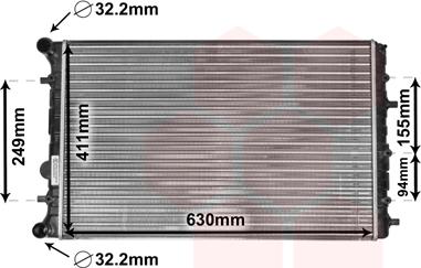 Van Wezel 58002347 - Радиатор, охлаждане на двигателя vvparts.bg