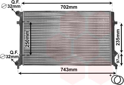 Van Wezel 58002204 - Радиатор, охлаждане на двигателя vvparts.bg