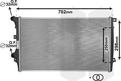 Van Wezel 58002206 - Радиатор, охлаждане на двигателя vvparts.bg