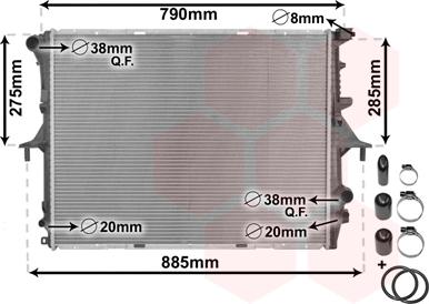 Van Wezel 58002214 - Радиатор, охлаждане на двигателя vvparts.bg