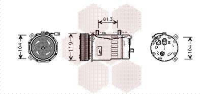 Van Wezel 5800K046 - Компресор, климатизация vvparts.bg