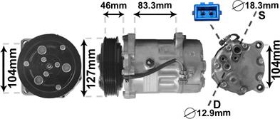 Van Wezel 5800K050 - Компресор, климатизация vvparts.bg