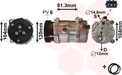 Van Wezel 5800K172 - Компресор, климатизация vvparts.bg