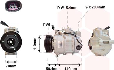 Van Wezel 5800K265 - Компресор, климатизация vvparts.bg