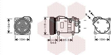 Van Wezel 5800K281 - Компресор, климатизация vvparts.bg