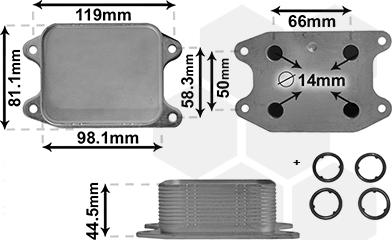 Van Wezel 58013703 - Маслен радиатор, двигателно масло vvparts.bg