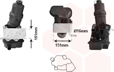 Van Wezel 58013730 - Маслен радиатор, двигателно масло vvparts.bg