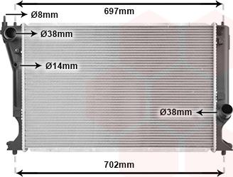 Van Wezel 53002399 - Радиатор, охлаждане на двигателя vvparts.bg