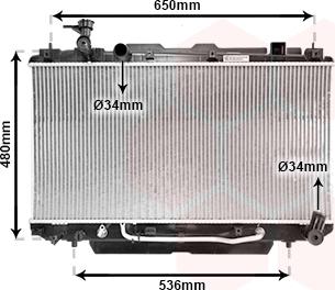 Van Wezel 53002301 - Радиатор, охлаждане на двигателя vvparts.bg