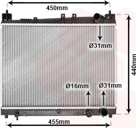 Van Wezel 53002258 - Радиатор, охлаждане на двигателя vvparts.bg