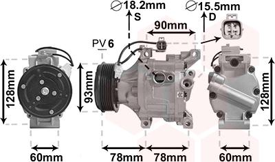 Van Wezel 5300K443 - Компресор, климатизация vvparts.bg