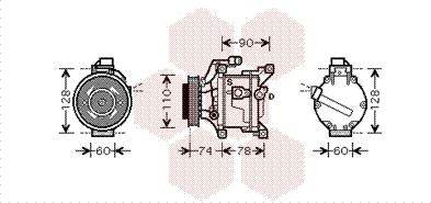 Van Wezel 5300K450 - Компресор, климатизация vvparts.bg