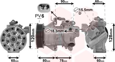 Van Wezel 5300K656 - Компресор, климатизация vvparts.bg